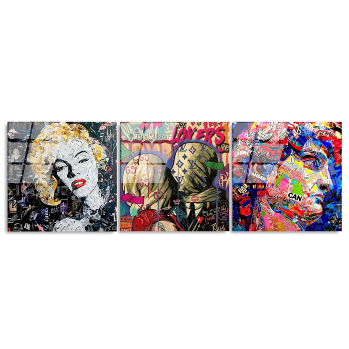 Wallity UV-857 Cuadro Decorativo de Vidrio Templado Multicolor 50 x 50 cm Wallity UV-857 Cuadro Decorativo de Vidrio Templado Multicolor 50 x 50 cm